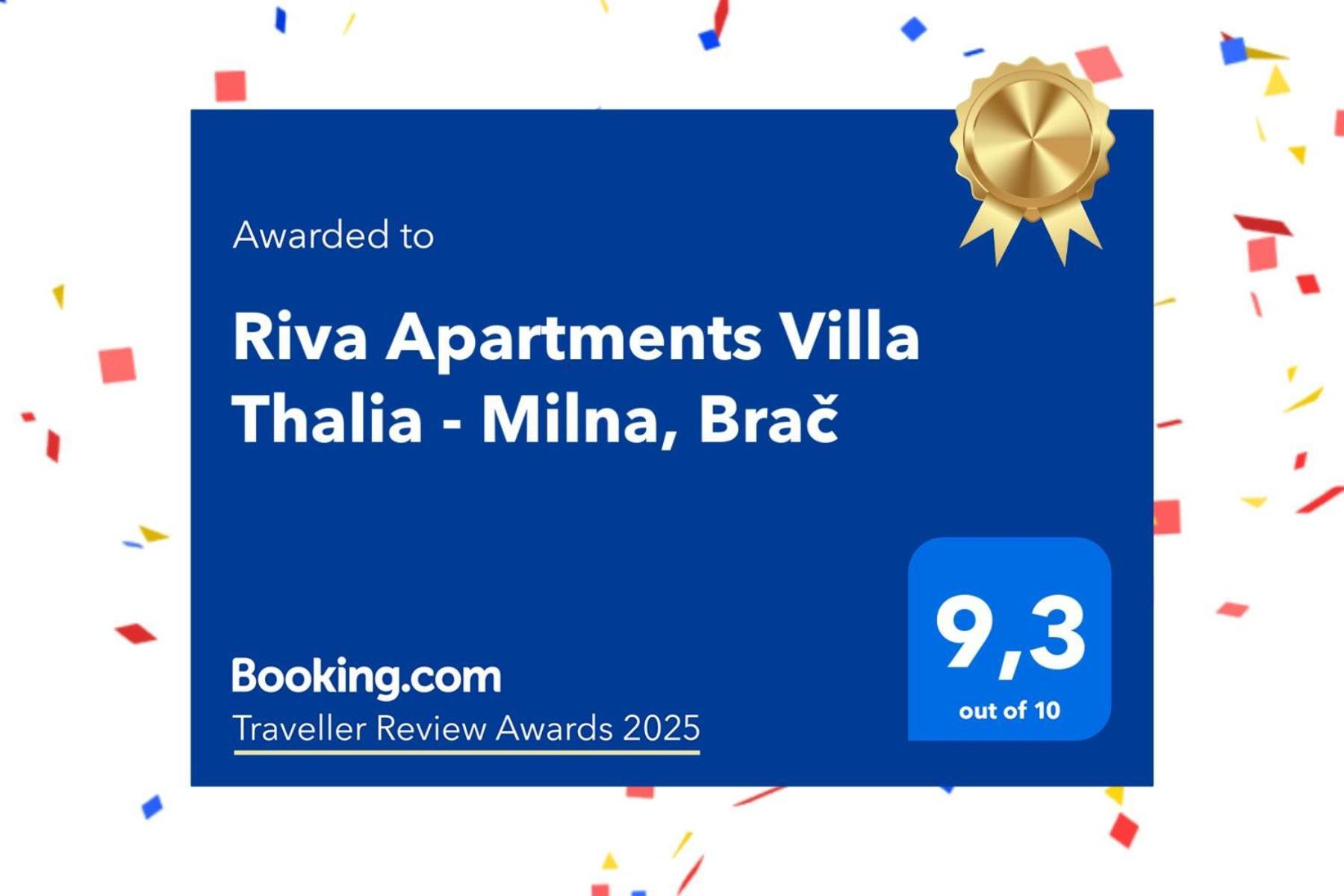 Riva Apartments Villa Thalia - Milna, Brac Milna  Extérieur photo